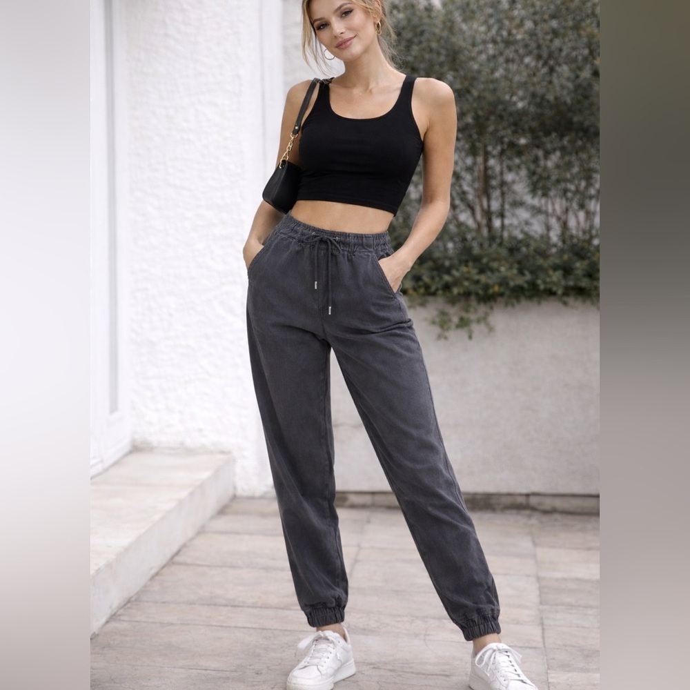 Urban Heritage Black Joggers NWT XS Elastic Waist Casual Lounge Pants